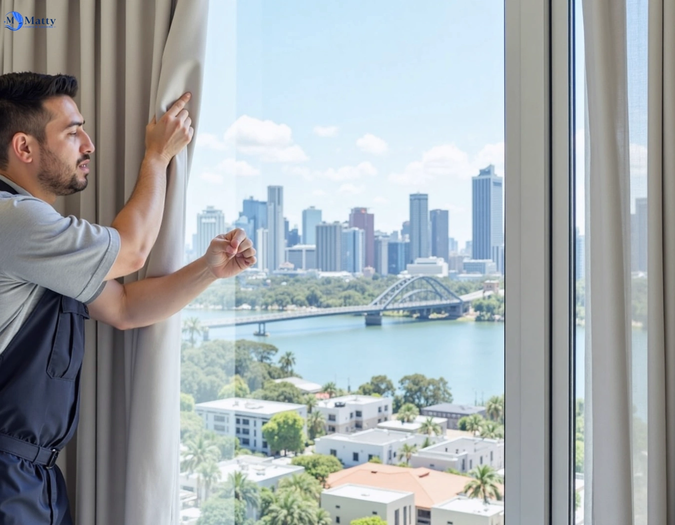 Professional curtain steam cleaning service canadian-vic QLD by Matty Curtain Cleaning